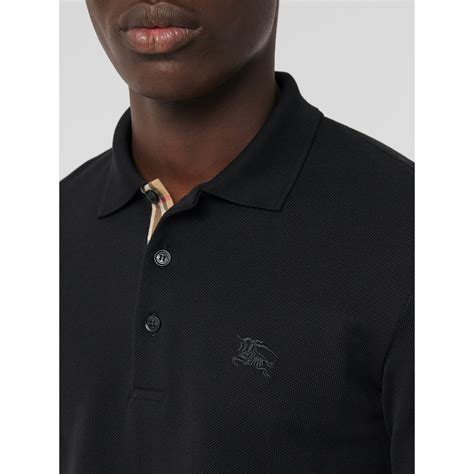 black shirt burberry|Burberry polo shirts men's black.